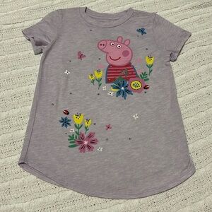 Size 6 Floral Purple Peppa Pig T-Shirt